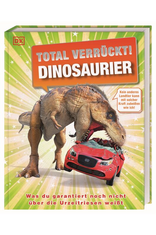Buchcover Dino, der in ein Schrottauto beisst
