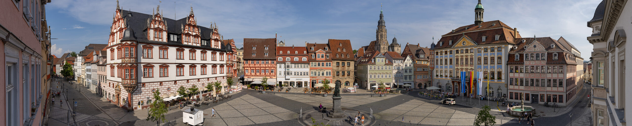Panorama des Coburger Marktplatzes