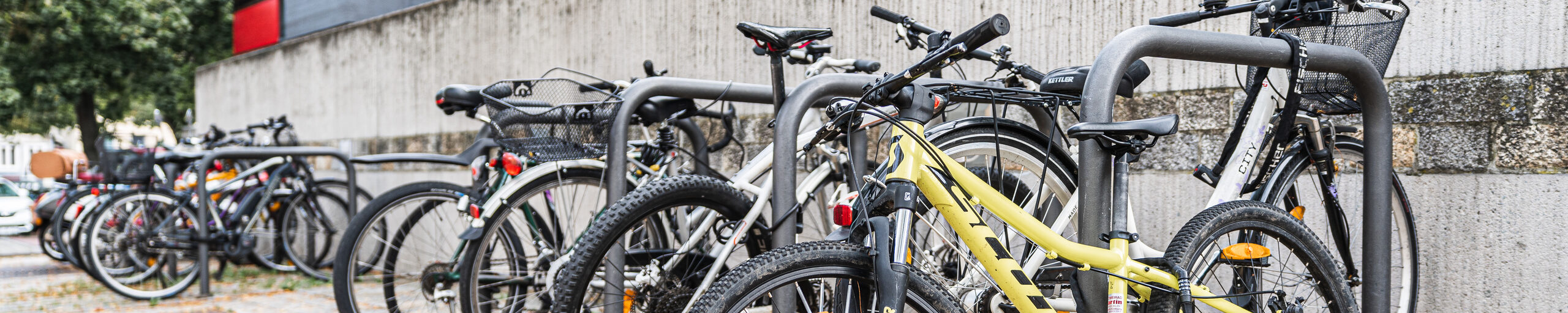 Parkende Fahrräder