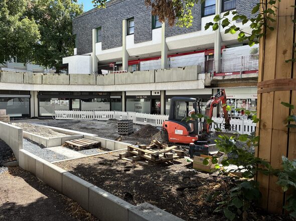 Umbau des Freiherr-von-Stockmar-Platzes im Juli 2025