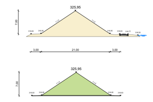 Schnitt der Quadratischen Pyramide
