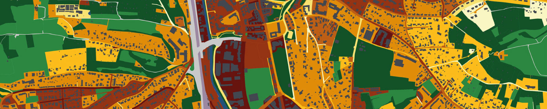 Karte der Hitzeenticklung im Süden Coburgs