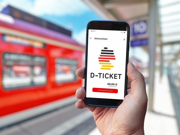 Germany,-,April,2023:,Mobile,App,For,49,Euro,Ticket,