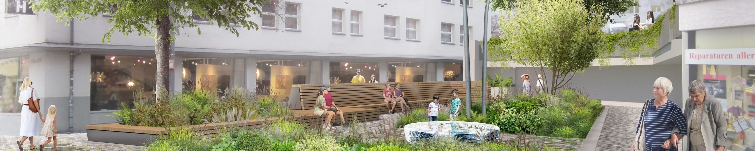 Visualisierung der künftigen Gestaltung des Freiherr-von-Stockmar-Platzes