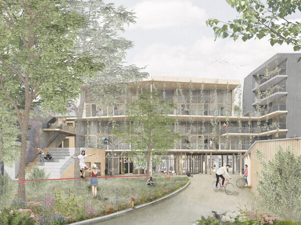 Vorschlag für die Umgestaltung des ehemaligen Wohnbaugebäudes für Junges Wohnen