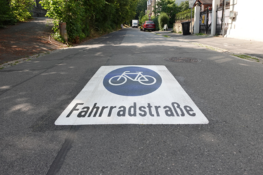 Hier haben Fahrräder Vorrang.