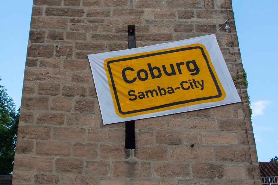 Coburg,,Germany,-,07.2022:,Coburg,Towers,During,Samba,Festival