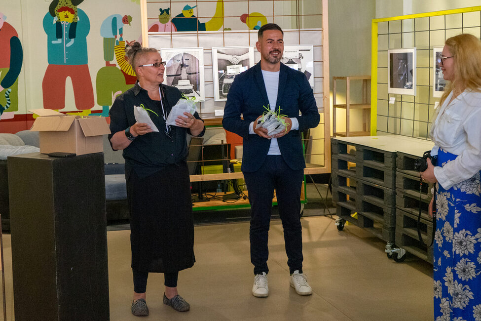 Unter dem Titel „Zukunft findet Stadt“ haben die Studierenden Kommunikationsstrategien entwickelt und im Zukunftsraum präsentiert.