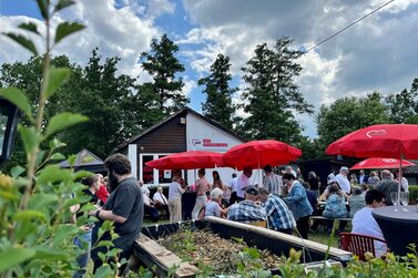 Blick in den Garten des Quartiersstützpunkt Süd-Ost