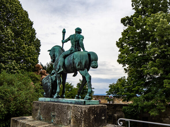 Lichtbringer zu Pferde, Denkmal zur Erinnerung an Martin Luther auf der Veste Coburg