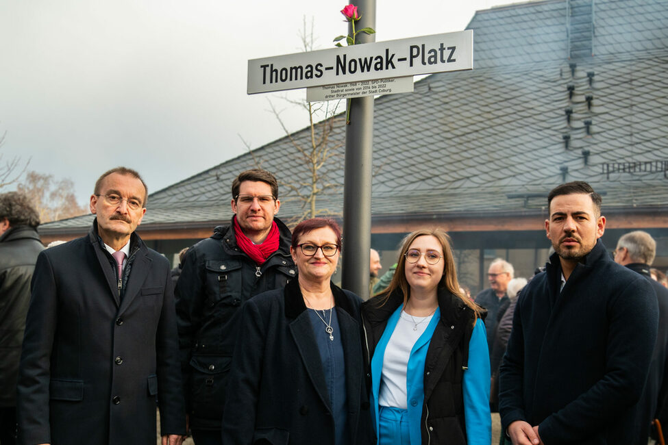 Lara und Petra Nowak mit Dominik Sauerteig, Hans-Herbert Hartan und Can Aydin