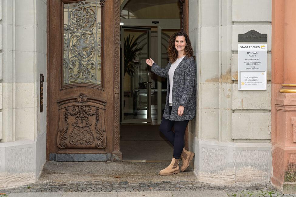 Katharina Probst, Projektmanagerin von Zukunftsraum, organisiert den Aktionstag im Rathaus.