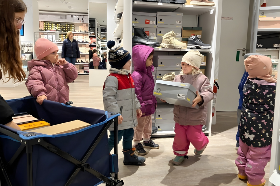 Die Schuhkartons stammen aus dem Coburger Einzelhandel