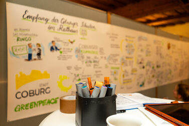 Im Zuge des Projekts Schools for Earth lud die Stadt die Coburger Schulen in den Rathaussaal ein.