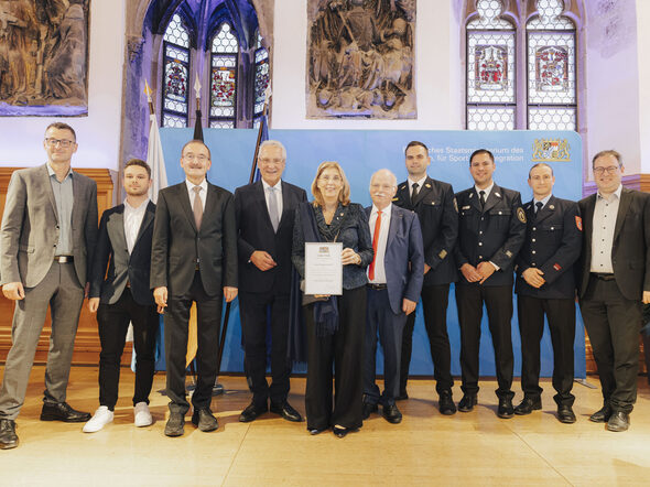 Blaulichtempfang des Innenministers