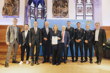 Blaulichtempfang des Innenministers