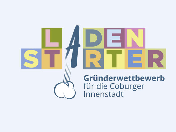 Das Bild zeigt das Logo des Gründerwettbewerbs für die Coburger Innenstadt: Ladenstarter