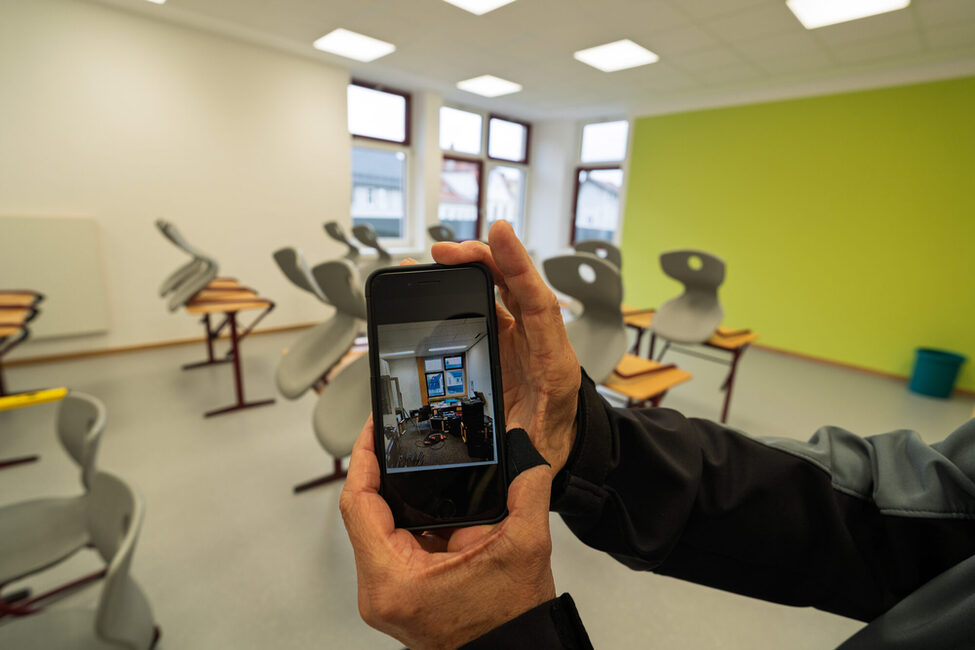 Gymn. Albertinum: Das ehemalige Fotolabor ist jetzt ein Klassenzimmer