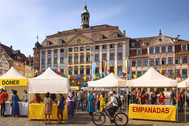 KI Illustration zum interkulturellen Fest