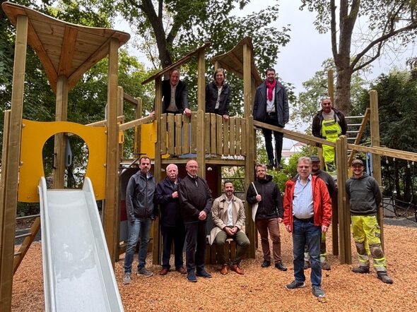 Der neue Spielplatz am Schillerplatz bietet Spß für Kinder mit und ohne Behinderung