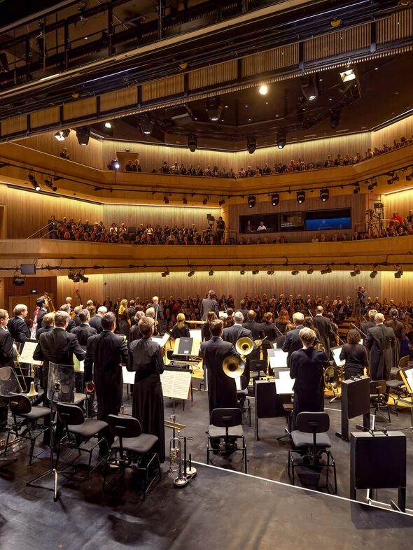 Blick auf die Bühne des Globe