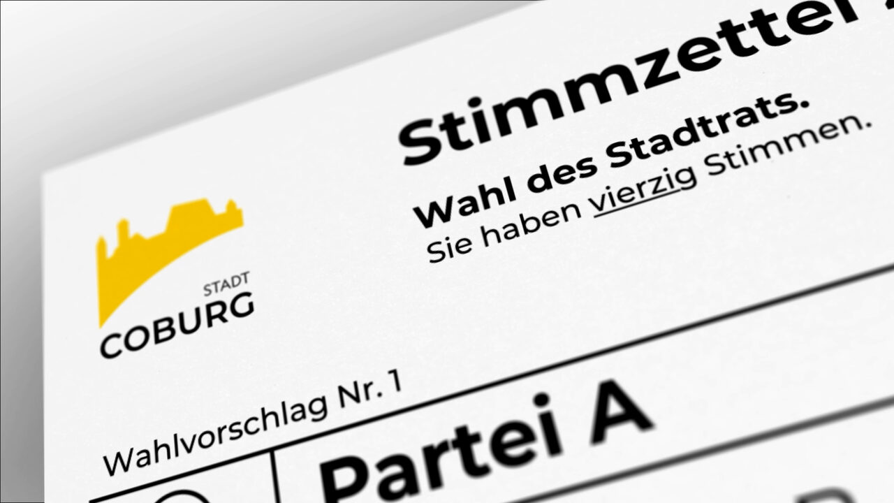 Dieses Video erklärt, wie Sie bei einer Kommunalwahl in Coburg ihre Stimmen vergeben können.