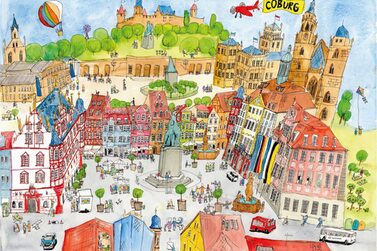 Wimmelbild Innenstadt