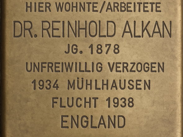 Stolperstein von Dr. Reinhold Alkan