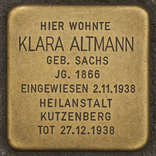 Stolperstein für Klara Altmann