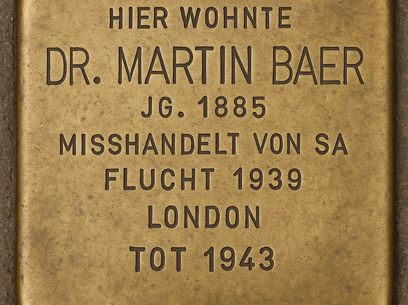 Stolperstein für Dr. Martin Baer