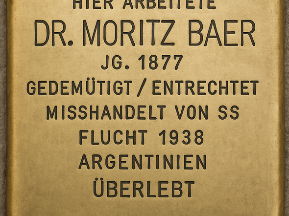 Stolperstein für Dr. Moritz Baer