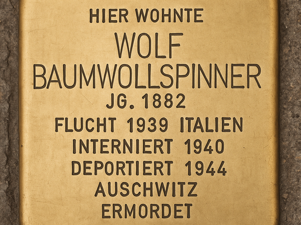 Stolperstein von Wolf Baumwollspinner