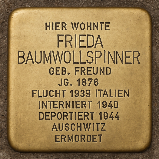 Stolperstein von Frieda Baumwollspinner