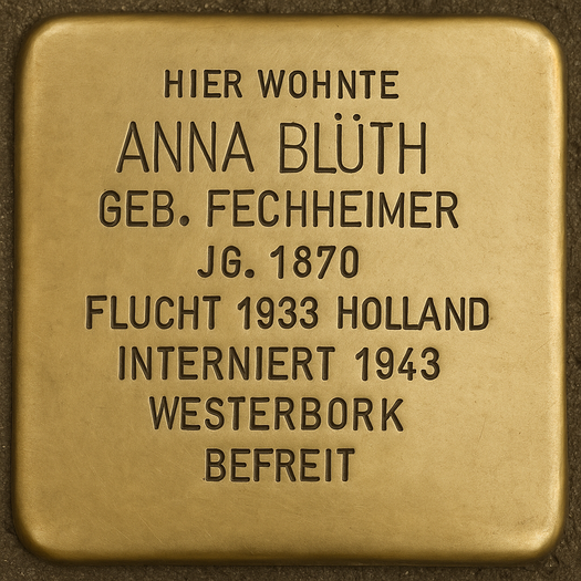 Stolperstein von Anna Blüth