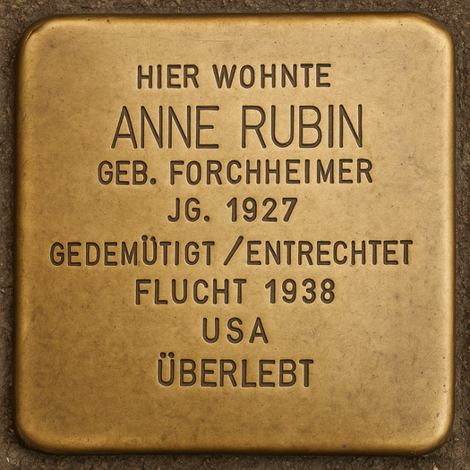 Stolperstein von Anne Rubin