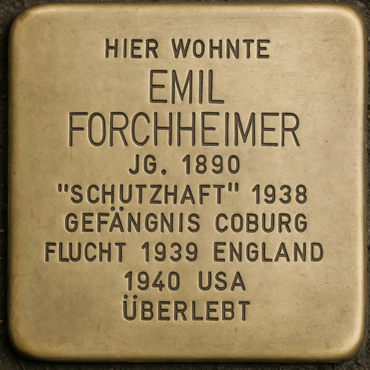 Stolperstein von Emil Forchheimer