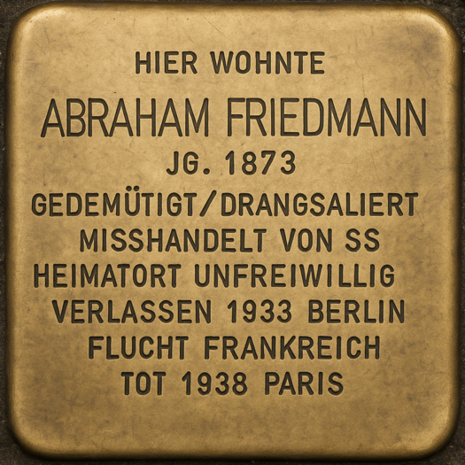 Stolperstein von Abraham Friedmann