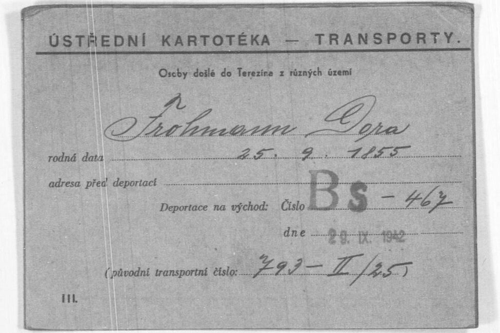 Deportation Dora Frohmanns nach Treblinka