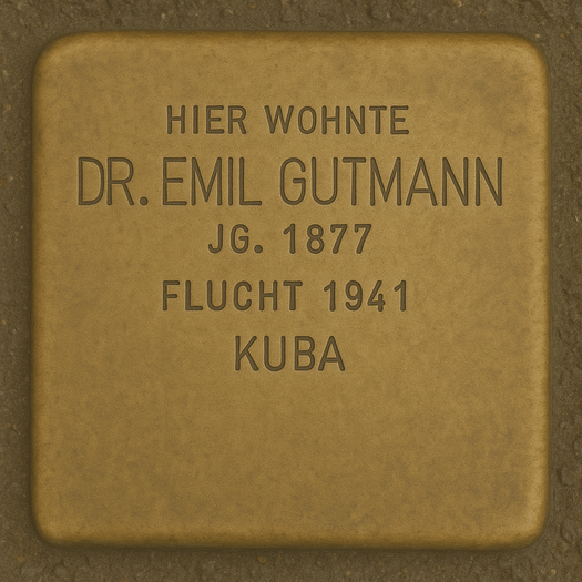 Stolperstein für Emil Gutmann