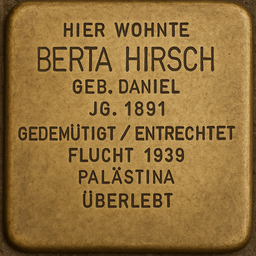 Stolperstein für Berta Hirsch