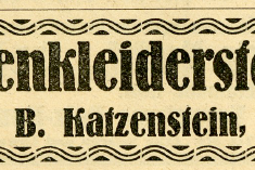 Werbung der Firma Katzenstein