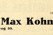Werbung der Firma Max Kohn