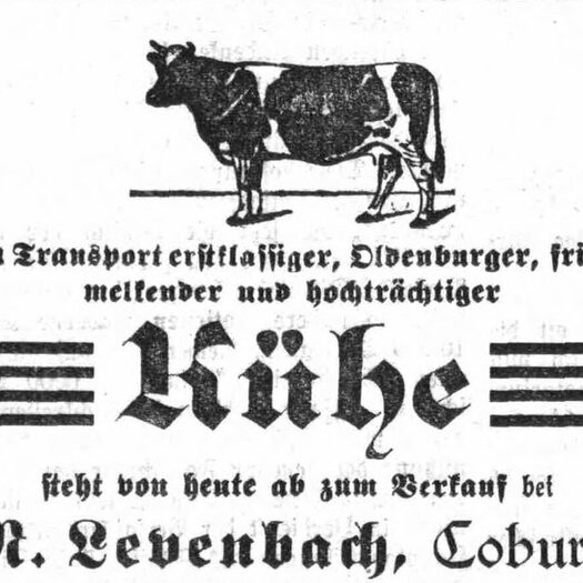 Anzeige der Viehhandlung Levenbach