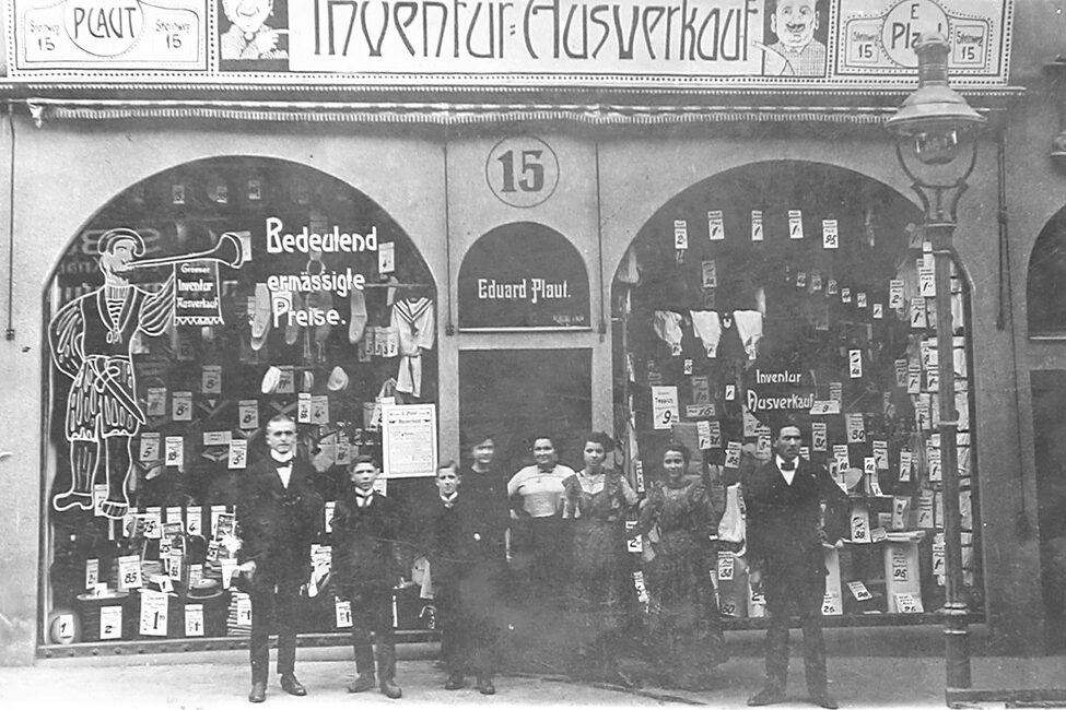 Ladenansicht Modegeschäft Eduard Plaut