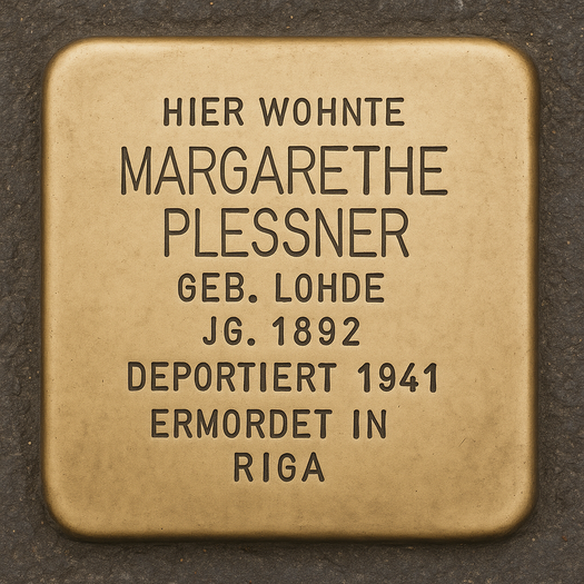 Stolperstein von Margarethe Plessner