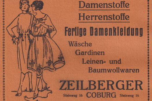 Werbeanzeige des Modehauses Zeilberger